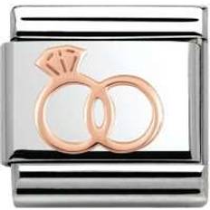 Nomination Composable Classic Link Wedding Rings Charm - Silver/Rose Gold