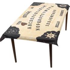 Halloween Table Cloths Smiffys Table Cloth Ouija Board & Planchette Coaster Beige/Black