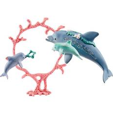 Oceans Figurines Schleich Dolphin Mum with Babies 41463