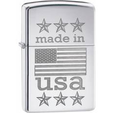 Zippo Windproof Made in USA with Flag