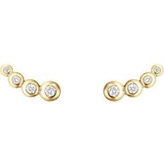 Georg jensen aurora Georg Jensen Aurora Earrings - Gold/Diamonds