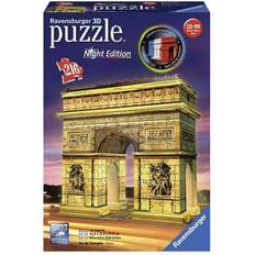 Ravensburger 3D-pussel Ravensburger Arc De Triomphe Night Edition 3D Puzzle 216 Bitar