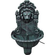 Plastique Décorations de Jardin vidaXL Lion Head Wall Fountain