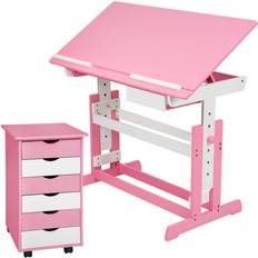 tectake Kids Desk + Filing Cabinet