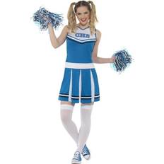 Smiffys Costume da Cheerleader Universitaria Nero donna