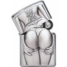 Zippo Bensin - Ficktändare - Silver Zippo Windproof Stocking Girl