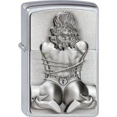 Zippo Bensin - Ficktändare - Silver Zippo Windproof Bondage Girl