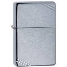 Zippo Bensin - Ficktändare - Silver Zippo Windproof Brushed Chrome Vintage with Slashes