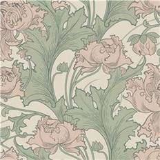 Boråstapeter Art Nouveau Tapete Siri von Boras 4539 verde/rosa