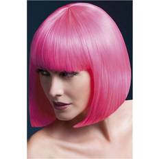 Smiffys Elise Neonrosa Peruk Neon Pink