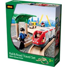 Metall Tågset BRIO Rail & Road Travel Set 33209