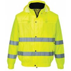 Alta comodidad Chaquetas de Trabajo Portwest Chaleco de calor naranja cintas reflectantes con bolsillos laterales S161