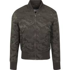 Urban Classics Tonal Camo Bomber Jacket - Dark Olive