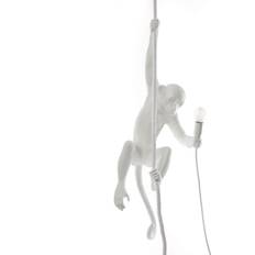 Resin Ceiling Flush Lights Seletti Monkey White Ceiling Flush Light 27cm