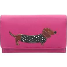 Best Friends Sausage Dog Flap Over Purse - Pink