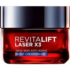 Kerma Kasvonaamiot L'Oréal Paris Revitalift Laser X3 New Skin Anti-Aging Night Cream-Mask