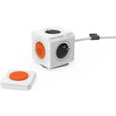 Arancione Ciabatte e Spine Multiple allocacoc PowerCube Remote + Remote Control Extended