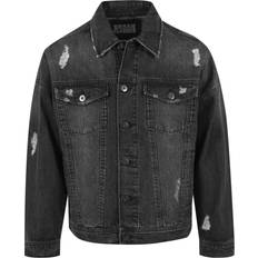 Urban Classics Ripped Denim Jacket - Black