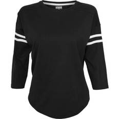 Urban Classics Maglia Maniche Lunghe Ladies Sleeve Striped L/S Tee - Nero/Bianco