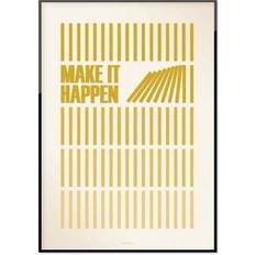 Text & Citat Posters Vissevasse Make it Happen Amber Poster 15x21cm