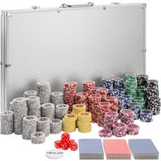 tectake Poker Set with Chips & Aluminium Carry Case 1000pcs