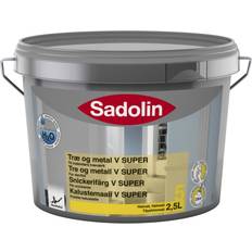 Inomhusfärger - Träfärger Målarfärg Sadolin V SUPER 5 Metallfärg, Träfärg Vit 2.5L