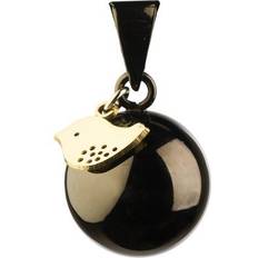 Babynord Bola Black with Gold Bird Pendant - Black/Gold