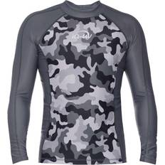 Uomo Maglie a compressione iQ-Company UV 230 Camouflage Slim Fit Full Sleeves Top M