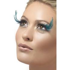 Smiffys Makeup Smiffys Black and Green Feather Plume Eyelashes