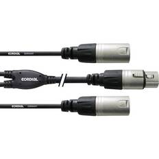 Cordial XLR-2xXLR M-F 0.3m