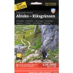 Ruotsi Kirjat Högalpin karta Abisko, Björkliden - Riksgränsen 1:25.000 (Karta, Falsad., 2018)