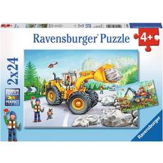 Fordon Klassiska pussel Ravensburger Diggers At Work 2x24 Bitar