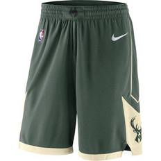 Jalkapallo Housut & Shortsit Nike Milwaukee Bucks Icon Edition Men's NBA Swingman Shorts Green Polyester 50% Recycled Polyester