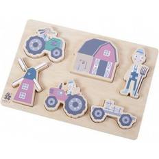 Sebra Puslespil Sebra Farm Boy Wooden Chunky Puzzle