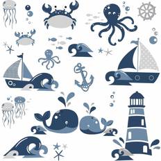 RoomMates Nautical Sea Friends Peel & Stick Wall Decals