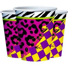 Vasos de Papel Amscan Paper Cup Totally 80's 266ml 8-pack