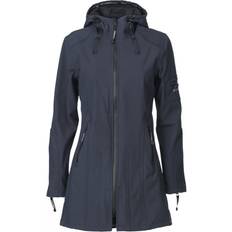 Elastane/Lycra/Spandex - Women Rain Clothes Ilse Jacobsen 3/4 Raincoat - Indigo Rain