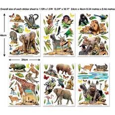 Skoven Vægdekorationer Børneværelse Walltastic Jungle Safari Room Decor Kit 45439