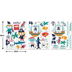 Multicolore Décorations murales Walltastic 45002 Stickers Muraux Theme Pirate