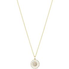 Georg Jensen Guldpläterad Halsband Georg Jensen Daisy Large Necklace - Gold/Diamonds