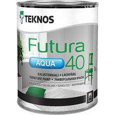 Teknos Målarfärg Teknos Futura Aqua 40 Träfärg Vit 0.45L