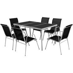 vidaXL 43303 Patio Dining Set, 1 Table incl. 6 Chairs
