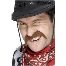 Wild West Accessories Fancy Dress Smiffys Cowboy Tash Brown