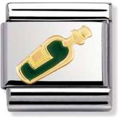 Nomination Composable Classic Link Wine Charm - Silver/Gold/Green