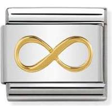 Oro Ciondoli e Pendenti Nomination Composable Classic Link with Gold Infinity Charm - Silver/Gold