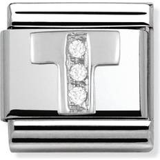 Nomination charms Nomination Composable Classic Link in Letter T Charm - Silver/White
