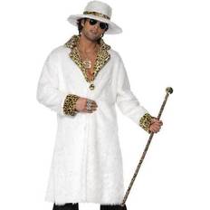 Smiffys Pimp Costume White and Leopard Skin