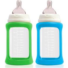 Colour Change Wide Neck Glass Bottles 240ml 2-pack