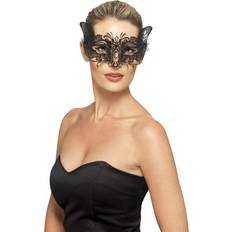 Smiffys Venetian Metal Filigree Feline Eyemask