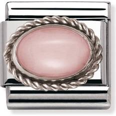 Nomination Composable Classic Link with Oval Charm - Silver/Gold/Pink